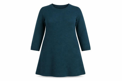 FatFace Women’s Green Knit A-Line Dress Size 16 3/4 Sleeve