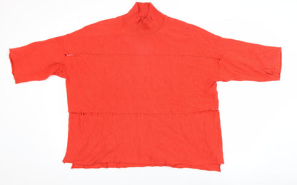 Womens UK Size S French Connection Red Basic T-Shirt