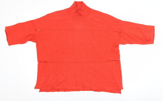 Womens UK Size S French Connection Red Basic T-Shirt