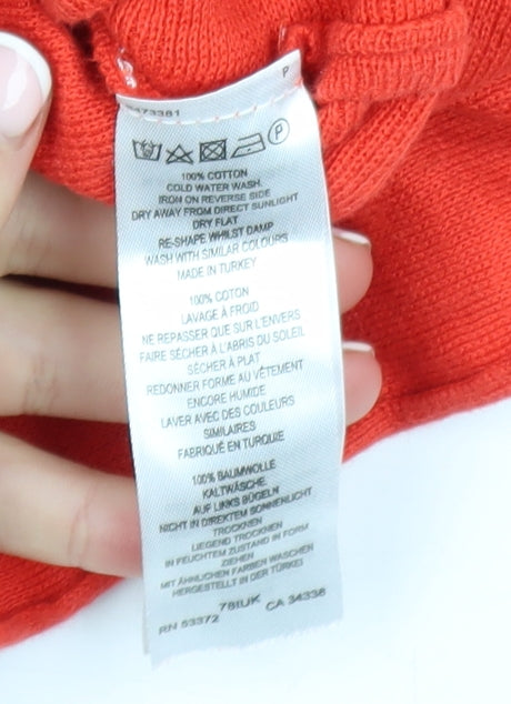 Womens UK Size S French Connection Red Basic T-Shirt