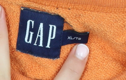 Mens UK Size XL Gap Orange Pullover Sweatshirt