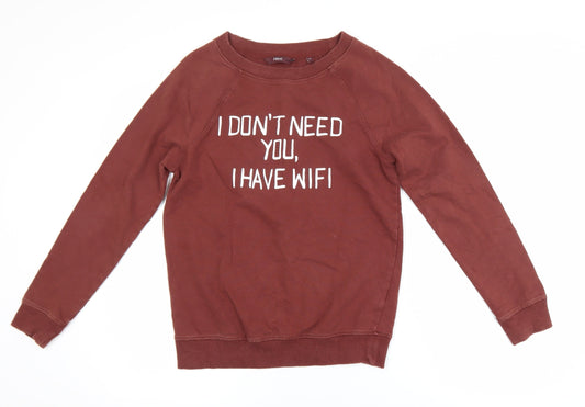 Womens UK Size 6 NEXT Brown Pullover Sweatshirt