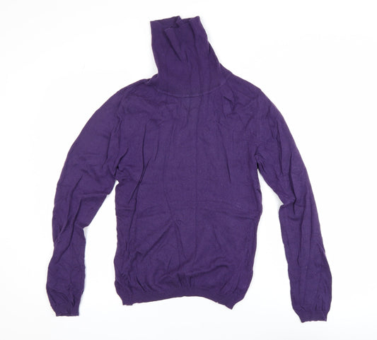 Womens UK Size S Woolovers Purple Pullover Jumper