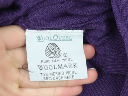 Womens UK Size S Woolovers Purple Pullover Jumper