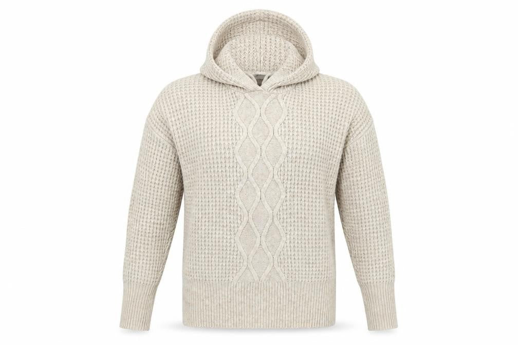 Next Women’s Beige Hooded Cable-Knit Jumper XS