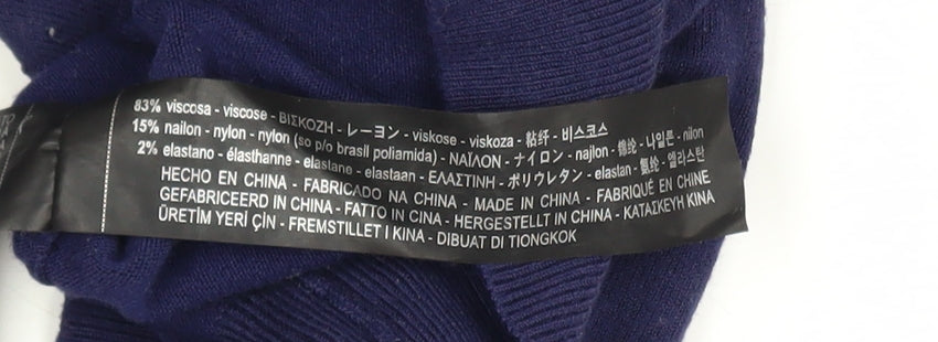 Womens UK Size 8 Zara Blue Pullover Jumper