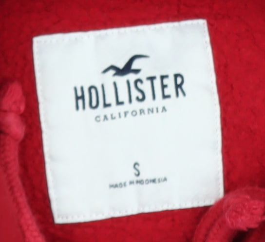 Womens UK Size S Hollister Red Pullover Hoodie