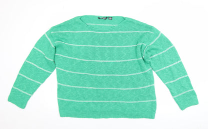 Womens UK Size 18 Golddigga Green Pullover Jumper