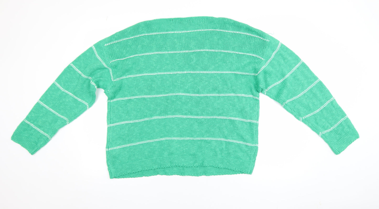 Womens UK Size 18 Golddigga Green Pullover Jumper