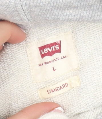 Mens UK Size L Levi's Grey Pullover Hoodie