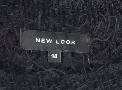 Womens UK Size 14 New Look Black Pullover Jumper