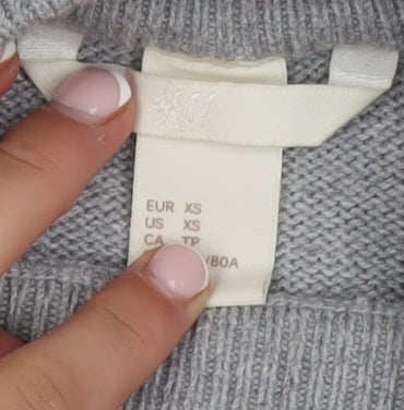 Womens UK Size XS H&M Grey Pullover Jumper