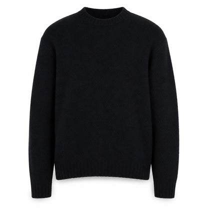 Brunella Gori Men's Black Wool Knit Crew Neck Pullover Jumper L