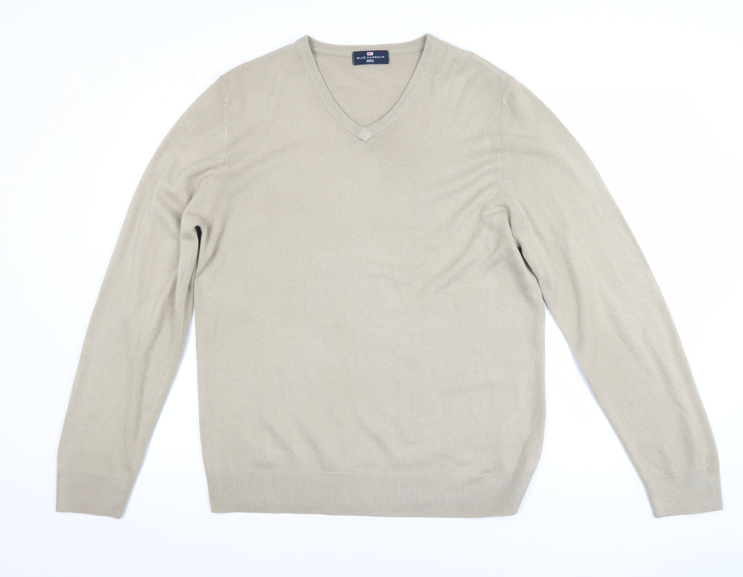Mens UK Size L Marks and Spencer Beige Pullover Jumper
