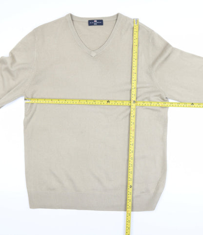 Mens UK Size L Marks and Spencer Beige Pullover Jumper