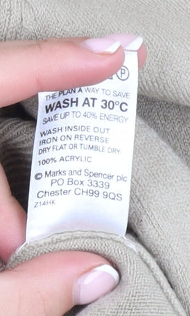 Mens UK Size L Marks and Spencer Beige Pullover Jumper