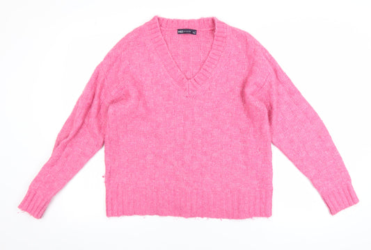 Womens UK Size S Marks and Spencer Pink Pullover Jumper