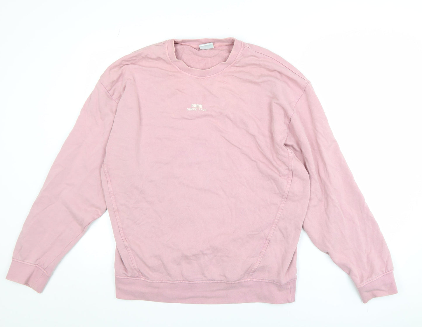 Womens UK Size M PUMA Pink Pullover Sweatshirt