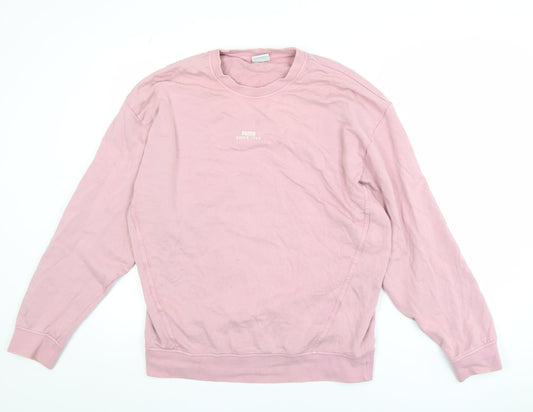 Womens UK Size M PUMA Pink Pullover Sweatshirt
