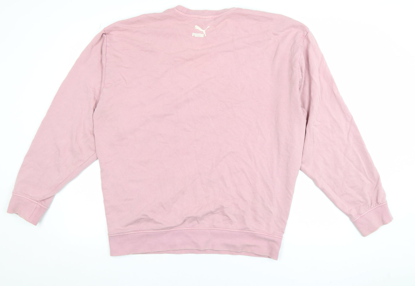 Womens UK Size M PUMA Pink Pullover Sweatshirt