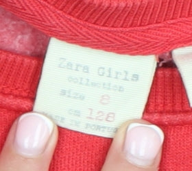 Girls UK Size 8 Years Zara Red Pullover Sweatshirt