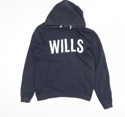 Mens UK Size S Jack Wills Blue Pullover Hoodie