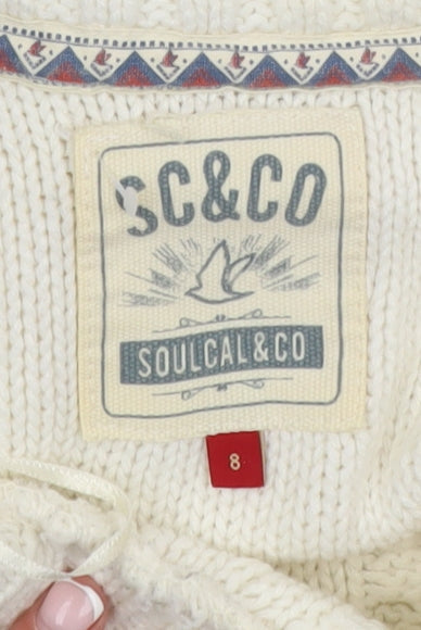 Womens UK Size 8 SoulCal & Co Ivory Pullover Jumper