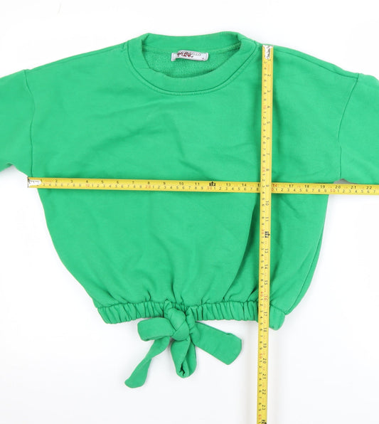 Womens UK Size M Portobello Pink Green Pullover Sweatshirt