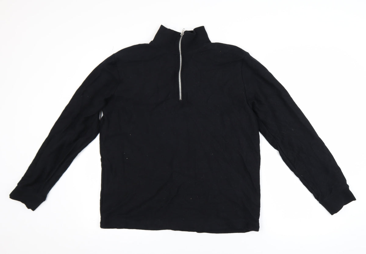 Mens UK Size S Topman Black Pullover Sweatshirt
