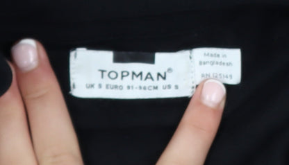 Mens UK Size S Topman Black Pullover Sweatshirt