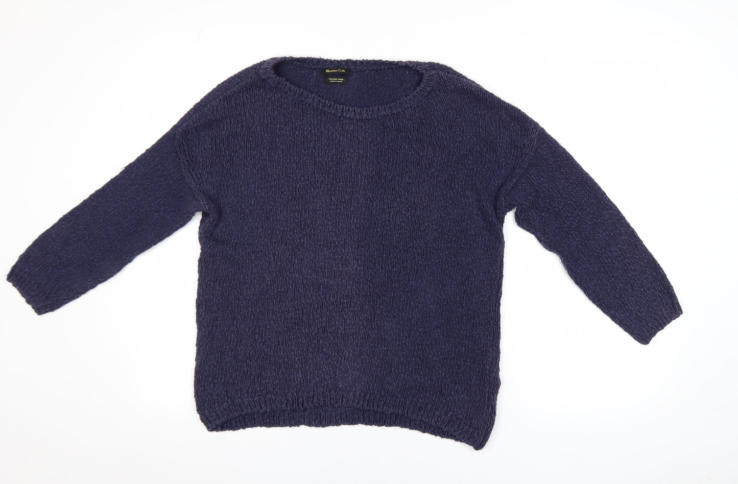 Womens UK Size 8 Massimo Dutti Blue Pullover Jumper