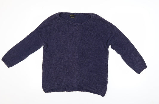 Womens UK Size 8 Massimo Dutti Blue Pullover Jumper