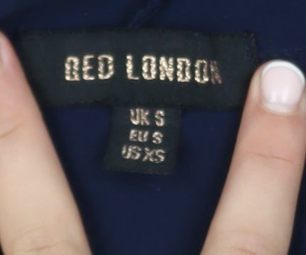 Womens UK Size S Red London Blue Basic Jacket