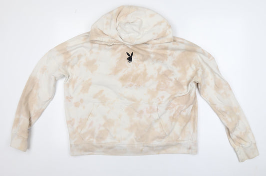 Womens UK Size 12 Missguided Beige Pullover Hoodie