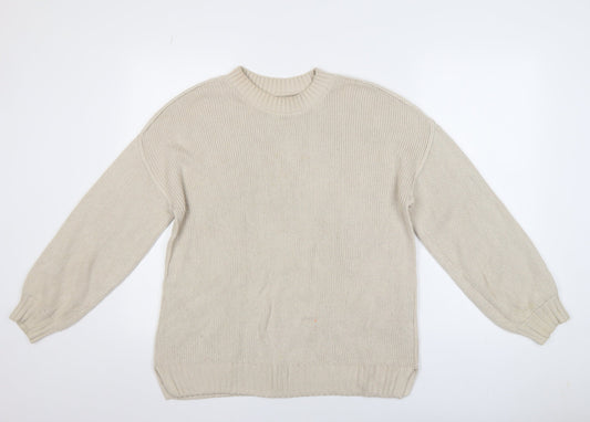 Womens UK Size XS Hollister Beige Pullover Jumper