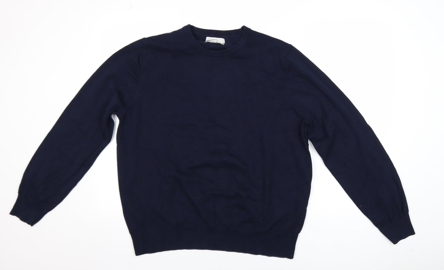 Mens UK Size 2XL Marks and Spencer Blue Pullover Jumper