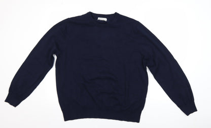 Mens UK Size 2XL Marks and Spencer Blue Pullover Jumper