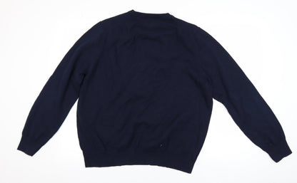 Mens UK Size 2XL Marks and Spencer Blue Pullover Jumper