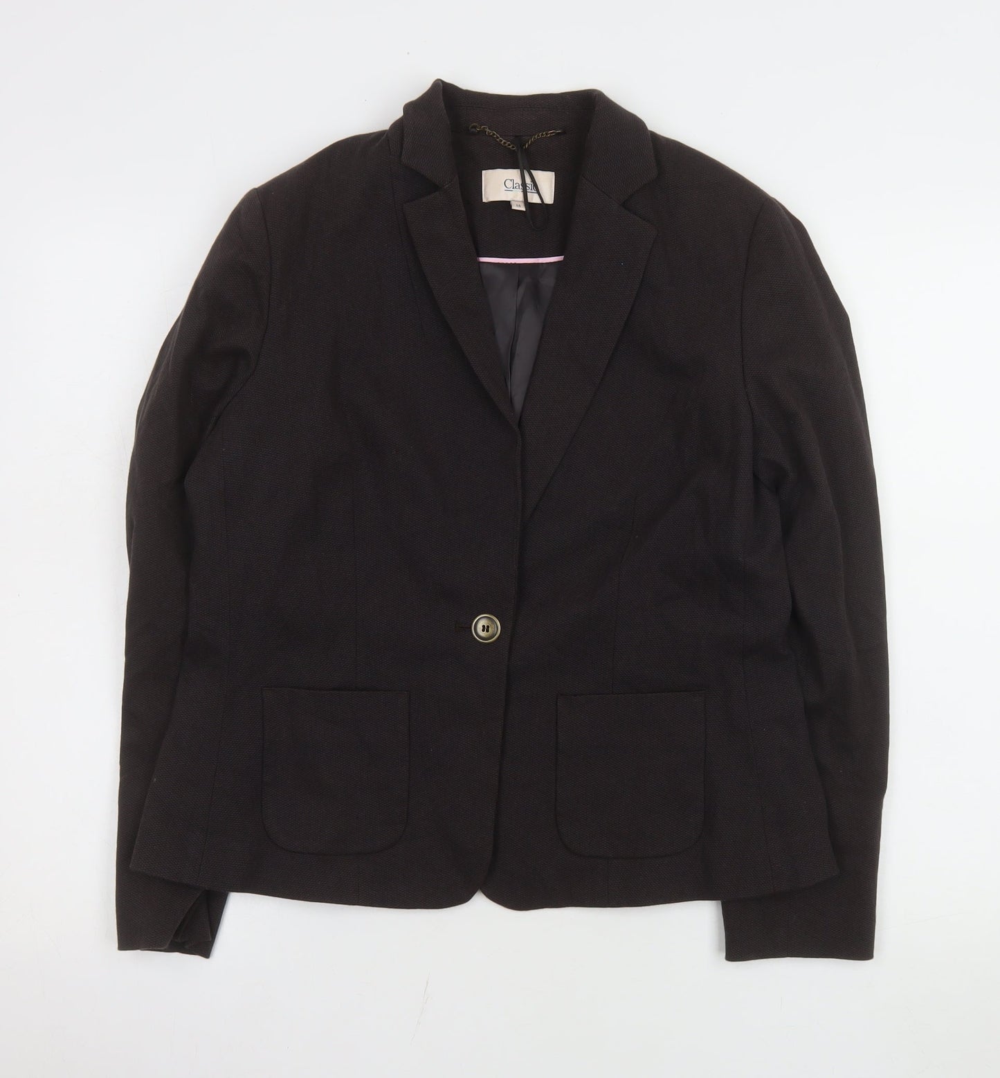 Womens UK Size 14 Marks and Spencer Regular Black Blazer