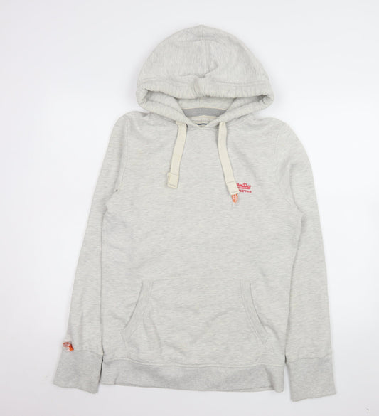 Womens UK Size XS Superdry Grey Pullover Hoodie