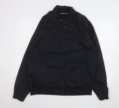 Mens UK Size L Maine New England Black Bomber Jacket