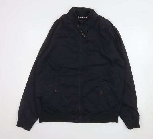 Mens UK Size L Maine New England Black Bomber Jacket