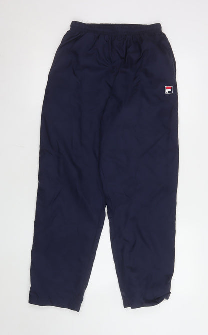 Fila Women Blue Nylon Lightweight Joggers Size 12
