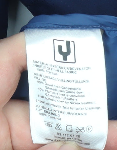 Womens UK Size S Ayacucho Blue Puffer Jacket