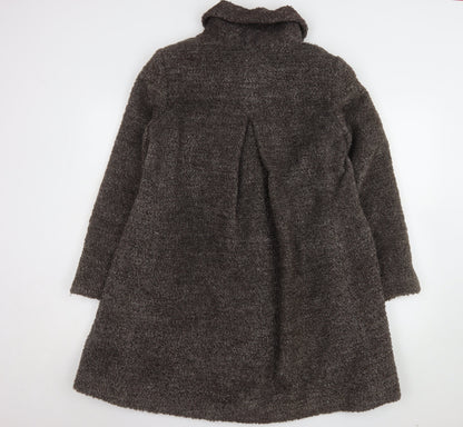 Kaliko Women Brown Wool Mohair Blend Mid-Length Coat Size 8