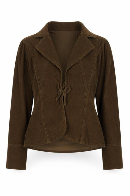Marks & Spencer Women Brown Corduroy Blazer Size 14