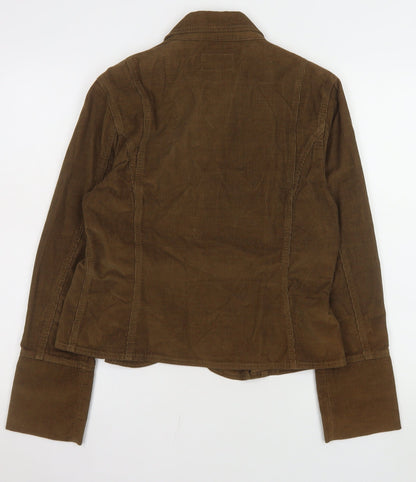 Marks and Spencer Women Brown Corduroy Blazer Size 14