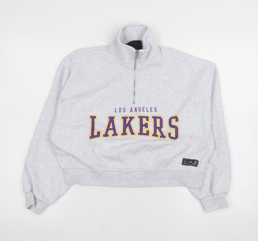 Womens UK Size XS NBA Grey Pullover Sweatshirt