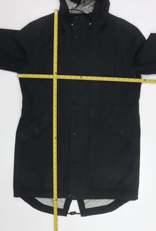 Hunter Men's Black L Waterproof Hooded Rain Coat Jacket