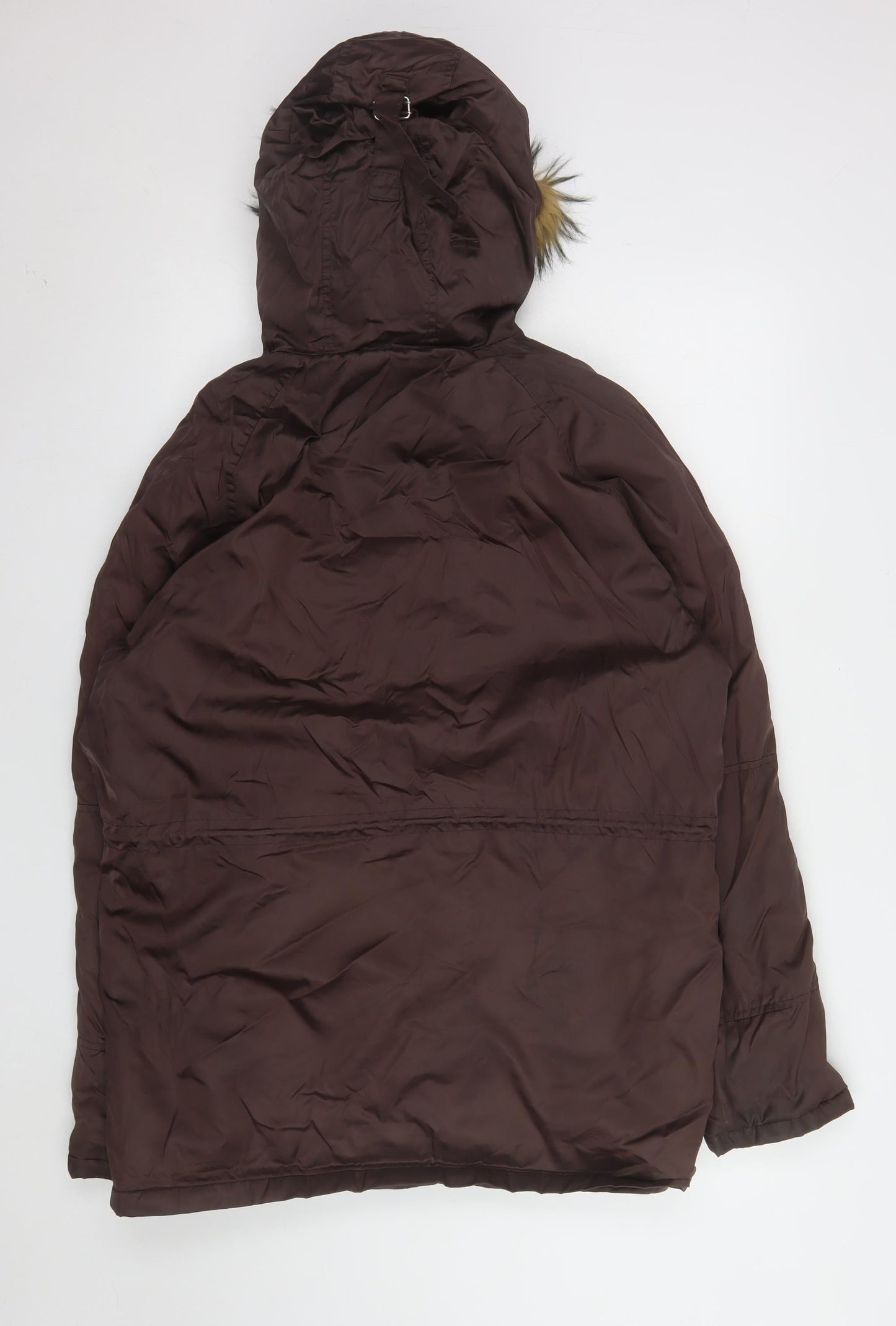 Womens UK Size S Pop England Brown Parka Coat